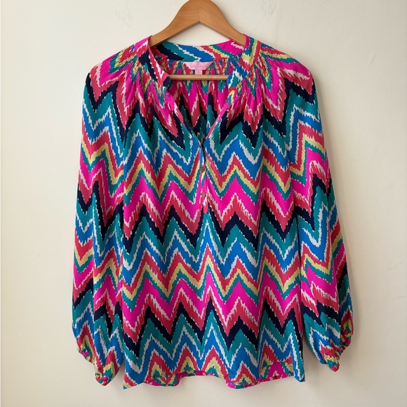 Lilly Pulitzer Silk Elsa Blouse - Picture 13 of 14